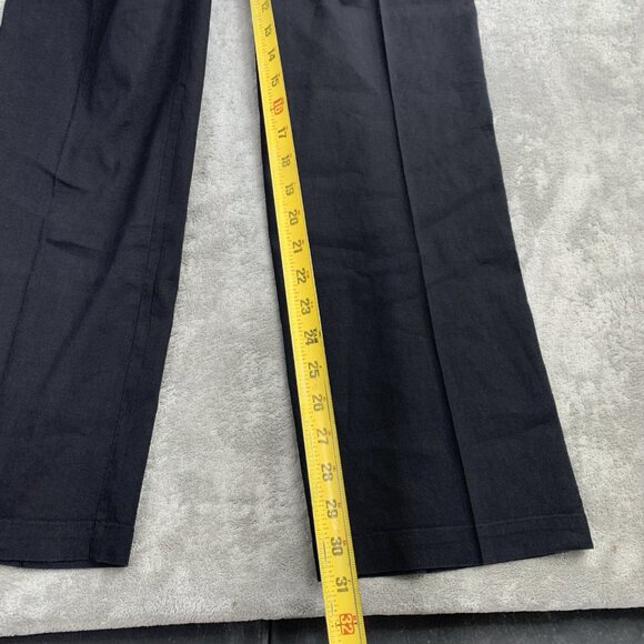 Eileen Fisher Pants Women 8 Black Linen Blend Pull On Side Zipper Trouser Casual - Picture 5 of 15